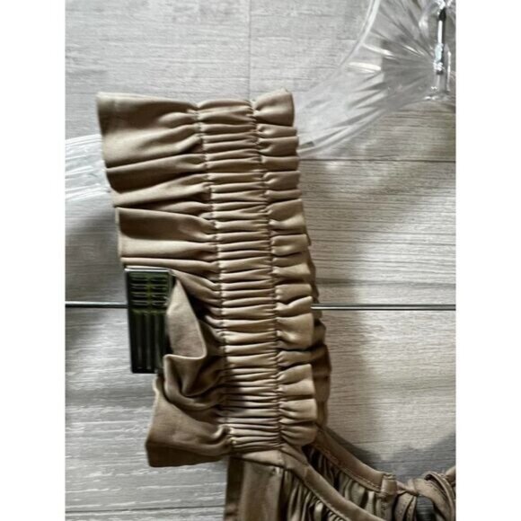 Levate Drawstring Ruched‎ Linen Dress Small - Picture 4 of 5